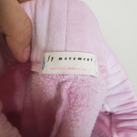 Free People Movement Work It Out Pink & White Tie Dye Fleece Jogger Sweatpants - Picture 11 of 13